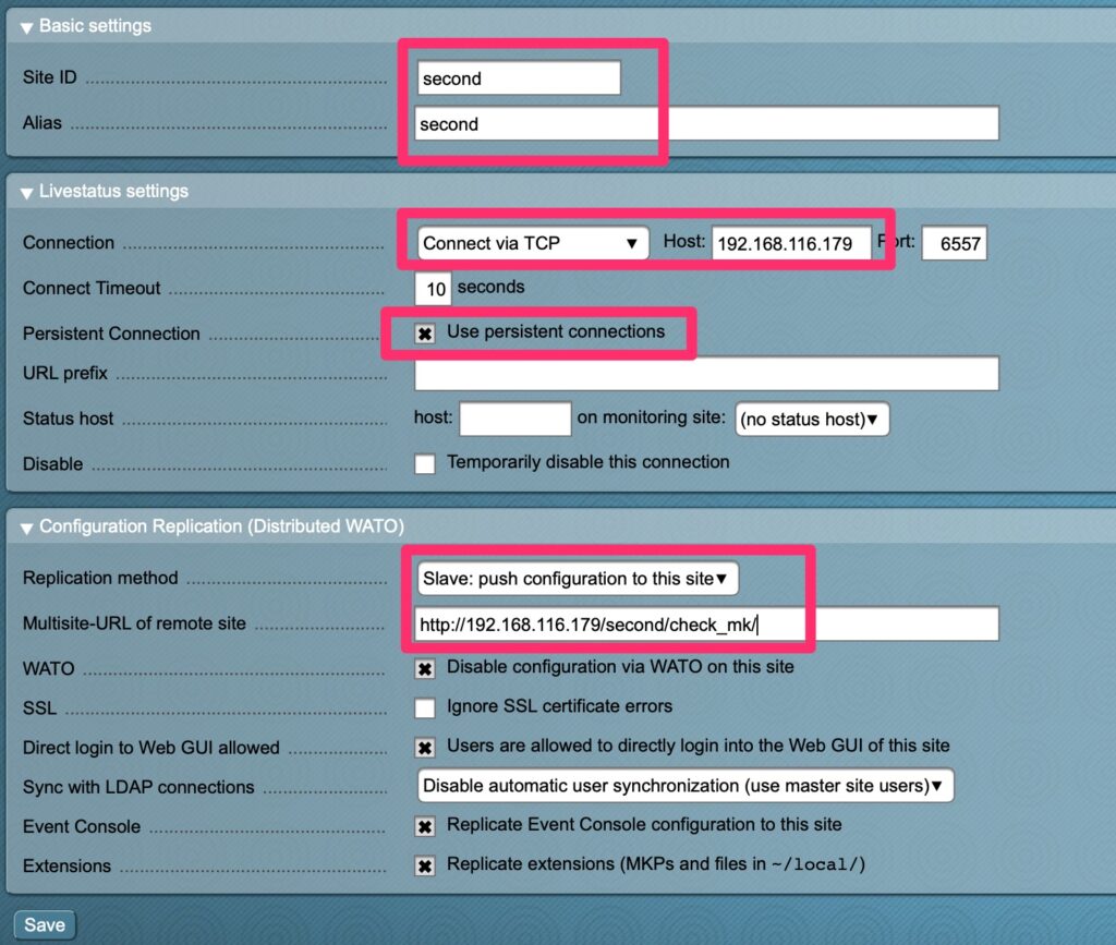 Second connection options