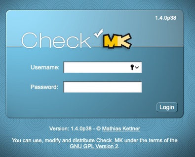 CheckMK 1.4.0 Login Page