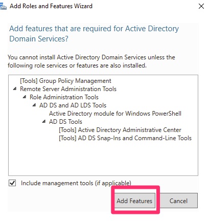Active Directory Domain Services features