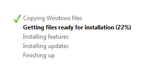 Windows Setup - Install Status