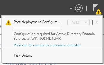 Promote this server to a domain controller