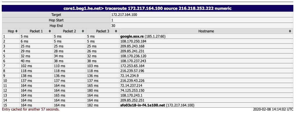HE.net Looking Glass - Traceroute