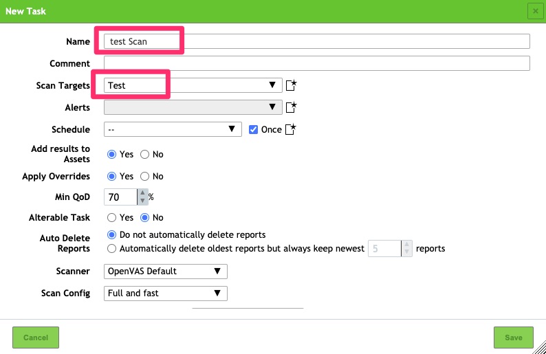 GSA - Scan Task